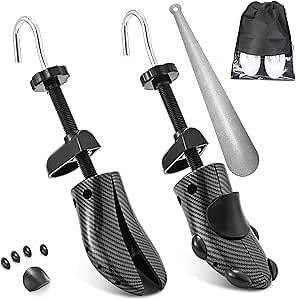 eachway Shoe Stretcher Shoe Trees,Adjustable Length & Width for Men and Women (S (for Women's 5.5-10) Black)