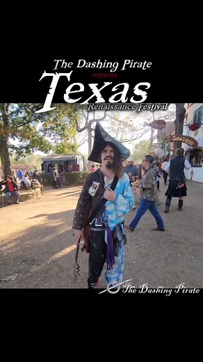 The Dashing Pirate returns to the 2024 Texas Renaissance Festival in Todd Mission TX. See the full video on YouTube. #pirate #dashingpirate #porchpirate #renfaire #texasrenaissancefestival | The Dashing Pirate