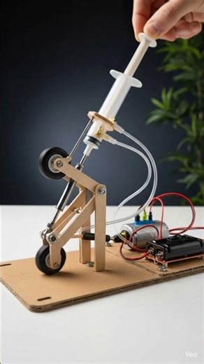 DIY Airplane Landing Gear Hydraulic Model ✈️ | Amazing Science Project