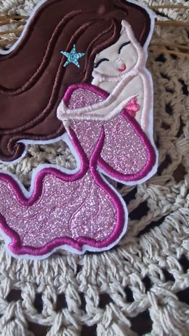 Meerjungfrau Patch Zum Aufbügeln Und Aufnähen| Rosa/braun | 15,5 X 13 Cm - Etsy