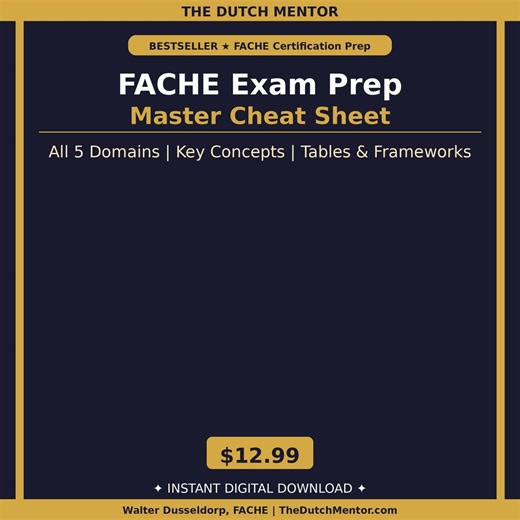FACHE Exam Prep Cheat Sheet PDF, Healthcare Executive Board of Governors Study Guide, ACHE Certification Reference - Etsy