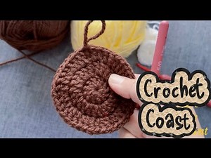 How to Crochet a Simple Coaster | Beginners Tutorial