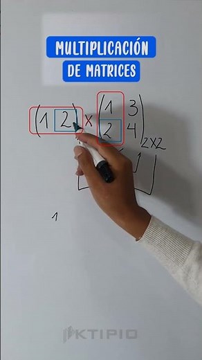 Multiplicación de matrices 1x2 y 2x2 #tutorial #matrices #algebralineal