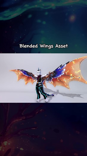 I created a new wing asset for #vrchat avatars! Check it out! | vrchat