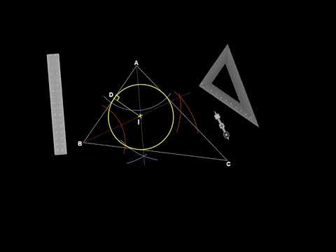 Comment construire LE CERCLE INSCRIT dans un triangle-Tuto géométrie