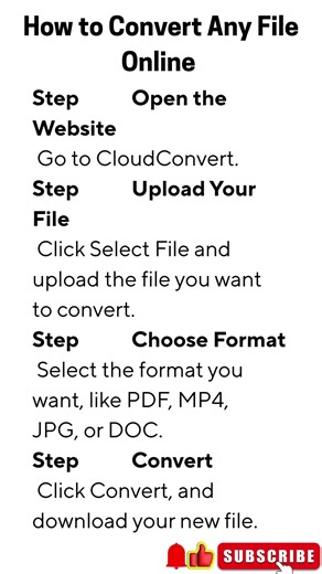 “How to Convert Any File Online for Free” 💻🔄 #shorts #short