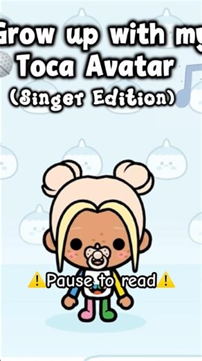 Grow up with my Toca Boca avatar ✨❤️#tocaboca #tocalifeworld #shorts #roleplay #singer