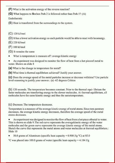Ap Chemistry Unit 6 Latest Actual Questions And Answers 100 video