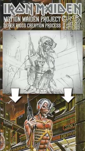 🚩 IRON MAIDEN 🎨 DEREK RIGGS Somewhere in Time CREATION PROCESS 🎨