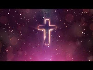Majestic Cross of Light | Beautiful Loop Video with Purple Background