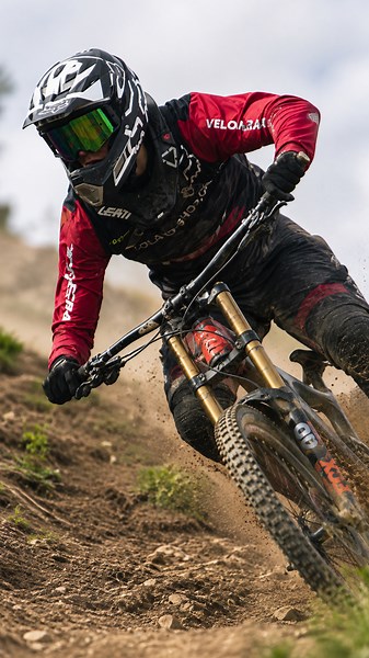Mountain biking and parkour collide in one chase