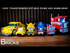 Lego Optimus Prime and Bumblebee Transformers Brickheadz | Speed Build | Lego Beat Building