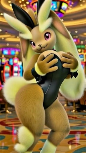 Lopunny in Bunny Girl Outfit (AI Animation) 🐰✨ #Lopunny#AIart #BunnyGirl #pokemonai #pokemon#furry