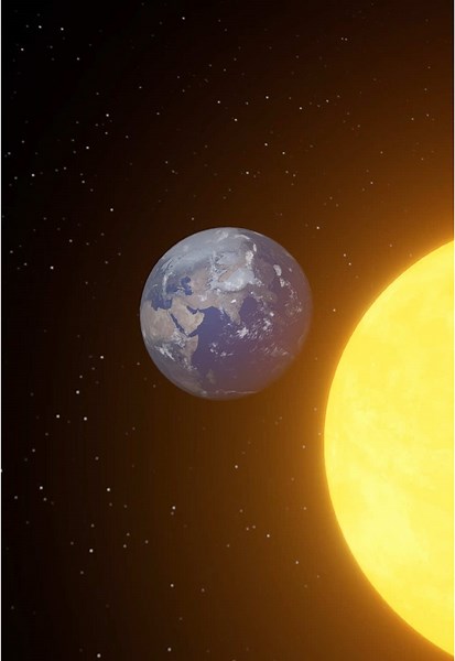 Exoplanet Kepler-10b Collides with Earth #space #simulation #universesandbox2 #exoplanet #collision #stargaze