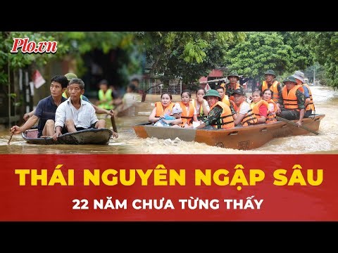 Historic flooding in Thai Nguyen, many residential areas submerged in water | Breaking news