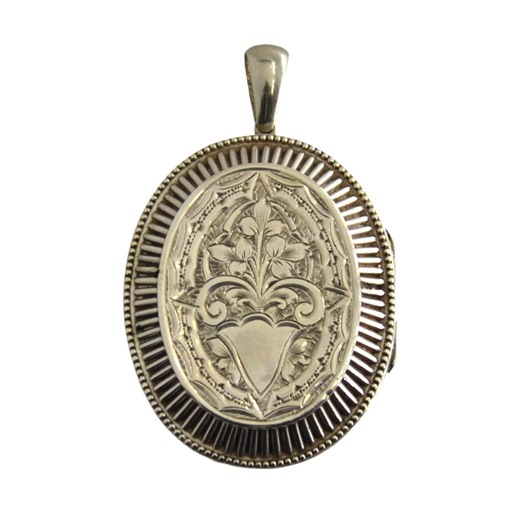Large Antique Victorian Sterling Silver Locket - Etsy Portugal
