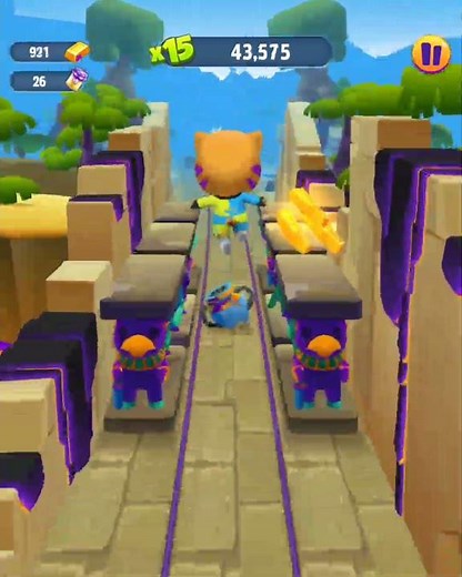 Talking Tom Gold Run Goalkeeper Ginger's Crazy Run in Purple Lava City Funny Race Android Gameplay
