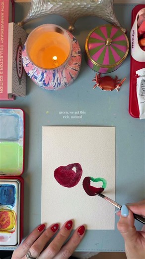Easy cherry painting tutorial + color theory crash course