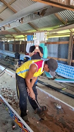 Honor the wood, respect the river. Continuing the craft of our ancestors #woodworking #LongBoat #RiverLife #BoatBuilding | Eki April