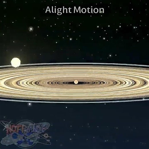 An exoplanet with the largest rings.. || #solarballs #planet #space #animation #edit