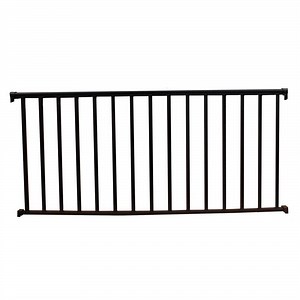 Check The Home Depot's Q&A Before Buying: EZ Handrail 6 ft. x 36 in. Textured Black Aluminum Baluster Railing Kit