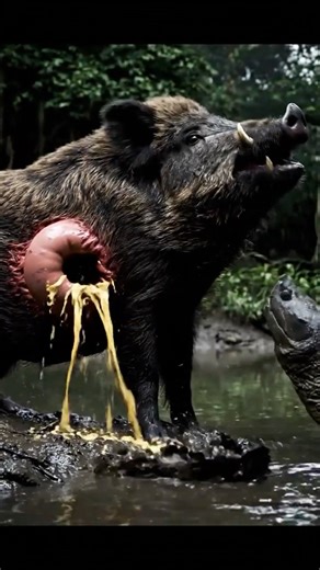 Amazing turtle pops wild boar’s giant abscess! | RescueX