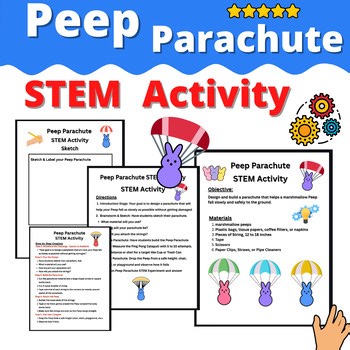 Easter Spring STEM Peeps Challenge Science Activity Peep Parachute