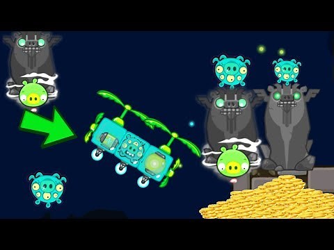 Bad Piggies - ALIEN PIGGIES MEET STATUES WHILE FINDING GOLD!!