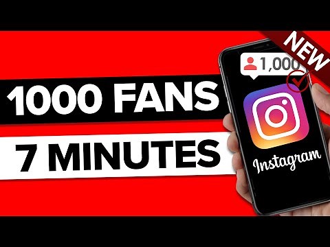 How To Get 1000 REAL Followers on Instagram in 7 Minutes (actually works)