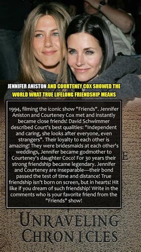 💔JENNIFER ANISTON AND COURTENEY COX SHOWED THE WORLD WHAT TRUE LIFELONG FRIENDSHIP MEANS