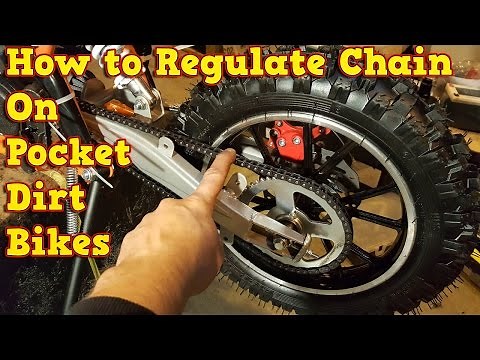 How to Regulate Chain on Pocket Bikes 49cc - 50cc Dirt Bikes, Mini Motos