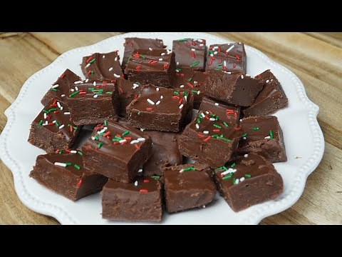 2 Ingredient Creamy Fudge Recipe ￼| Christmas Candy