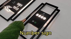 Ezd Customized Hotel Do Not Disturb Button Door Plates Number Apartment Hotel Room Number Sign Maker Lighted Led Plaque Sign