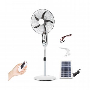 [Hot Item] DC Solar Fan Solar LED Fan 16 Inch 12V Solar Fan DC Fan Electrc Cooling Fan Pedestal Fan