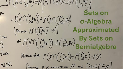 σ-Algebra的全部子集用Semialgebra的子集近似可以无比接近