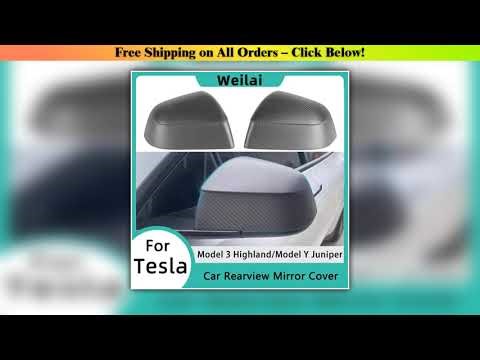 For Tesla Model Y Juniper 2025 Rearview Mirror Cover Real Carbon Fiber Side Mirror Cover Model 3
