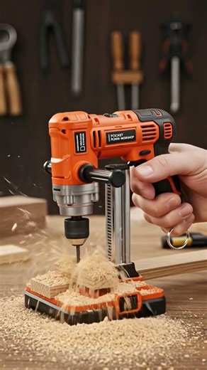 “Mini Cordless Drill Press in Action! 🔥 Pocket-Sized DIY Power Tool” #powertools #cordlesspowertool