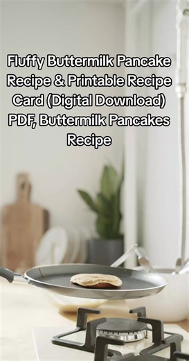 🥞 Fluffy Buttermilk Pancake Recipe Printable Recipe Card Create soft, fluffy, and perfectly golden pancakes with this **Fluffy Buttermilk Pancake Recipe**. Made with simple pantry ingredients and easy-to-follow instructions, this cozy breakfast classic is perfect for slow mornings, brunch with family, or meal prep for busy weeks. This listing includes a **full printable recipe** along with a **matching recipe card**, making it ideal for everyday cooking, recipe binders, or thoughtful kitchen gi