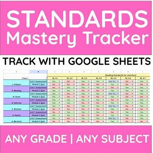 Standards Mastery Tracker | Google Sheets | ANY Grade Level and Subject