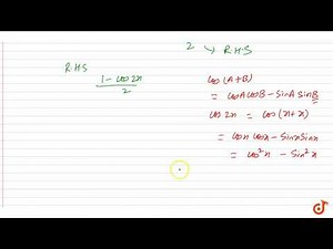 prove `sin^2 x = (1-cos2x)/2`