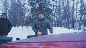 The frozen highway that leads to a 24-person community