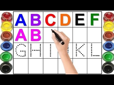 Count 1234, ABCD learning video, ABC phonics song , A to Z Alphabets dotted line, Preschool