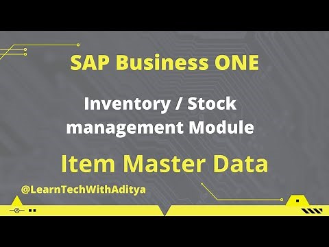 Item Master Data | Inventory management | Stock management | Sap business one modules
