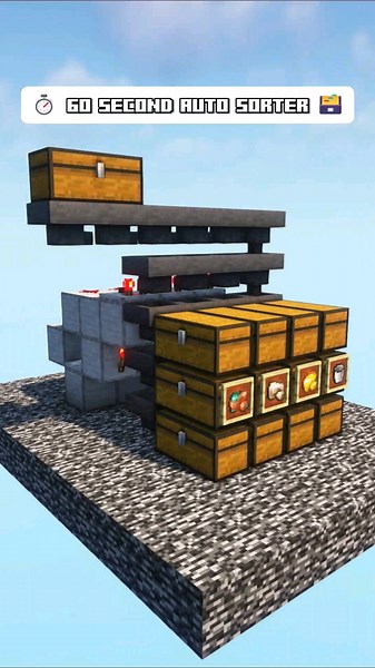 Minecraft Auto Sorter | 60 Second Easy Tutorial