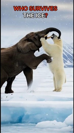Polar Bear vs. Elephant: The Impossible Battle on Ice#PolarBear#Elephant #AnimalBattle#WhatIf#Nature