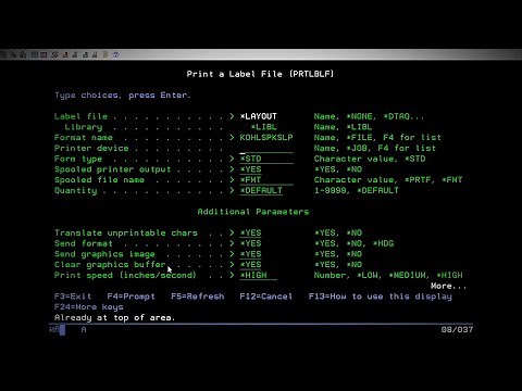 How to Print a Label File With JMagic (AS/400)