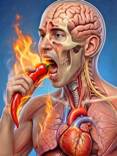 What Happens to a Hot Red Chilli Inside Your Body 🌶️🧠😱 | 3D Anatomy Animation #health #digestion #anatomy #education #usa