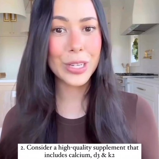 Here are three ways to support your bone health 🦴✨ #Ad #NewChapter_Partner 1️⃣Focus on foods rich in calcium, vitamin D3 and vitamin K2: These nutrients are all needed for bone building since they work together in the body. Calcium provides the building material for bones, vitamin D3 ensures calcium is absorbed, and vitamin K2 directs calcium to the bones. 2️⃣Consider a high-quality supplement that incudes calcium AND vitamin D3 and K2: @NewChapterInc supplements are crafted to deliver the well