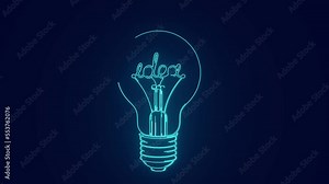 Business ideas and innovation bulb with idea animation
