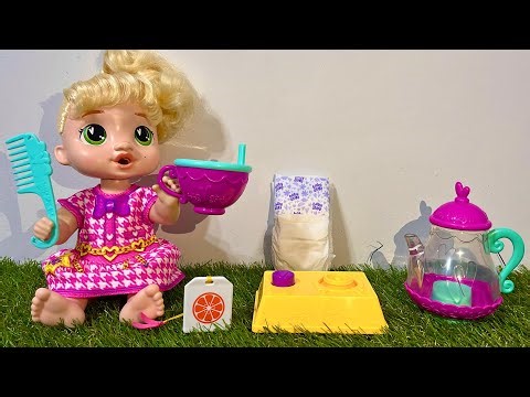 Satisfying with Unboxing Cute Baby Alive Doll Changing Diaper Play - Set Collection | ASMR video